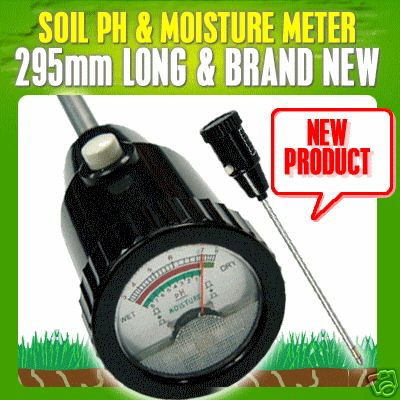 Measuring soil pH (pH) and soil moisture. Measuring lengths up to 29.5 cm, the ZD-06.