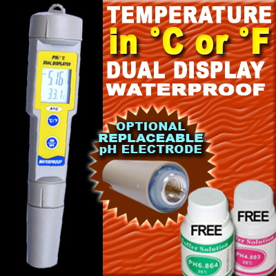  Measure pH and temperature, hydroponics grow vegetables for the Knicks, the PH-035 head it&#39;s free! buffer 2 bottles.