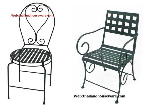 เฟอร์นิเจอร์เหล็ก เก้าอี้นั่งยาว หลายรูปแบบ เก้าอี้เหล็กดัด โต๊ะกาแฟ โต๊ะอาหาร สีอีพ็อกซี่ขาว หรือดำ และสีวินเทจ สามารถถอดประกอบได้ 