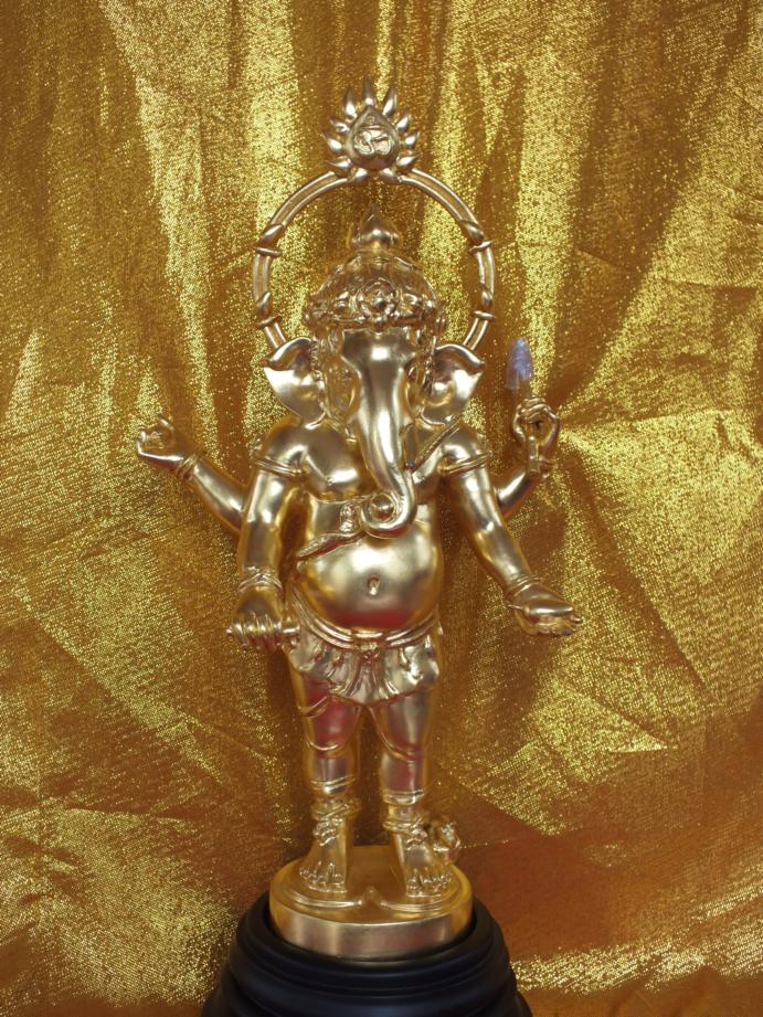 Ganesh, the successful realization of high 14-inch bronze and gilded metal alloy. Board to know the cast numbers 60.