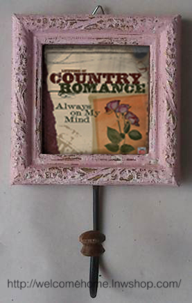 A wooden frame/keychain hanging