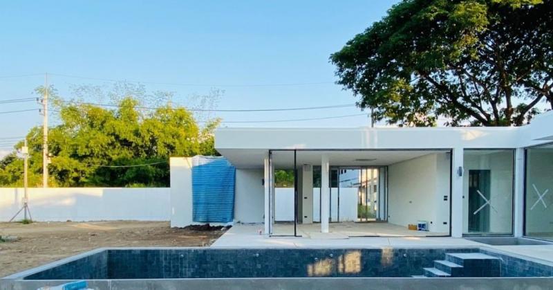 บ้านพูลวิลล่าสร้างใหม่ ราคาขาย 22.88 ล้าน 378 ตรว. หางดง #น้ำแพร่ สไตล์โมเดิร์น วิวดอยสุเทพ เฟอร์นิเจอร์ครบ (#พร้อมเข้าอยู่ ปลาย ม.ค. 2568)