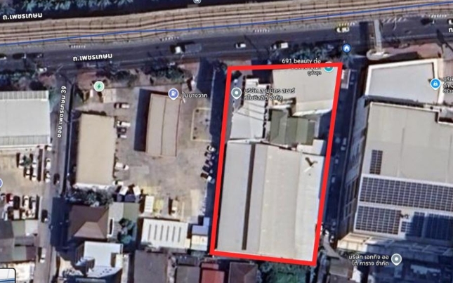 ให้เช่าที่ดินพร้อมสิ่งปลูกสร้าง 1 ไร่เศษย่านเพชรเกษม 37-39 ใกล้MRTภาษีเจริญ
