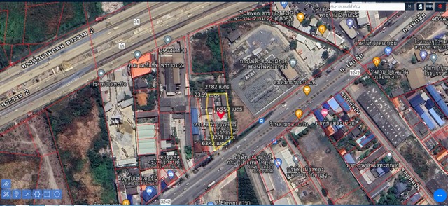 ขายที่ติดถนนเอกชัยสมุทรสาคร ใกล้ตลาดสดเมืองใหม่ แถมสิ่งปลูกสร้าง