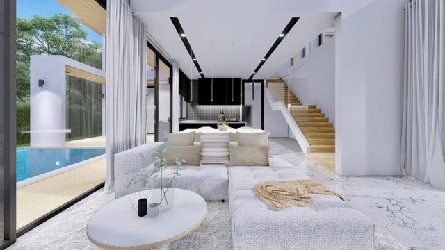 พูลวิลล่า 2 ชั้น สไตล์โมเดิร์น มี 4 หลัง สันผีเสื้อ เชียงใหม่