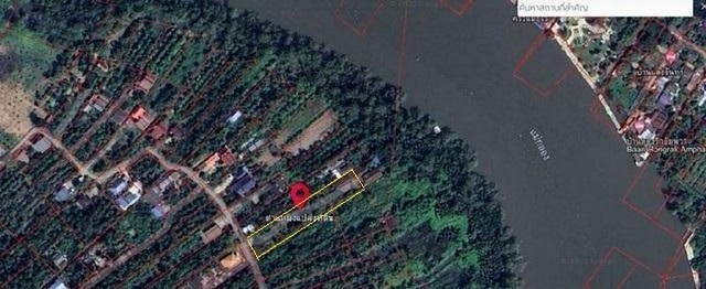 ขายที่ดินติดแม่น้ำแม่กลอง 1-3-99 ไร่พร้อมที่งอกริมตลิ่งและสิ่งปลูกสร้างย่านท้ายหาดแม่กลองสมุทรสงคราม