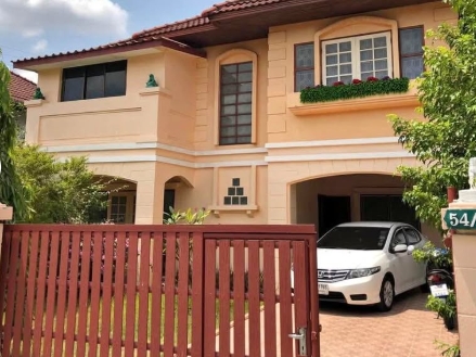  ให้เช่าบ้านเดี่ยว หมู่บ้านศราวัณวิลล์ ซอยแจ้งวัฒนะ28  ปากเกร็ด เนื้อที่ 80 ตรว.