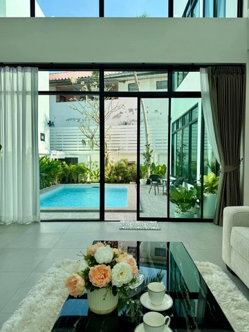 บ้านพลูวิลล่าสร้างใหม่ รวมเฟอร์นิเจอร์ครบ ซอยเนินพลับหวาน   พื้นที่ 50 ตรว.