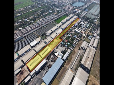 ทำเลนี้ เขาหากันให้ควั้ก!! ขาย ที่ดิน พร้อมโกดัง ติดถนนสองด้าน ใกล้ถนน บางบัวทอง - สุพรรณบุรี ทางหลวง 340 14 ไร่ กว่า พัฒนาแล้ว!!