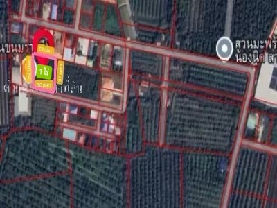 ขายที่ดินแปลงสวย 1 ไร่ อ.สามพราน จ.นครปฐม ใกล้วัดไร่ขิง ! เหมาะสร้างบ้านหรือซื้อเก็บ!!ด่วนมาก.ที่ตั้ง: ตำบล หอมเกร็ด อำเภอ สามพราน จังหวัด นครปฐม Google maps：https://maps.app.goo.gl/SJoezwNrz4FcCbMM9?g_st=com.google.maps.preview.copy.รายละเอียด:- ที่ดินสี่เหลี่ยมคางหมู - แปลงสวย เนื้อที่ 1 ไร่- หน้ากว้าง: ประมาณ 30 เมตร- ด้านซ้ายลึก: ประมาณ 37 เมตร- ด้านขวาลึก: ประมาณ 39 เมตร- หลังกว้าง: ประมาณ 57 เมตร- เหมาะสร้างบ้านหรือซื้อเก็บ.ขา