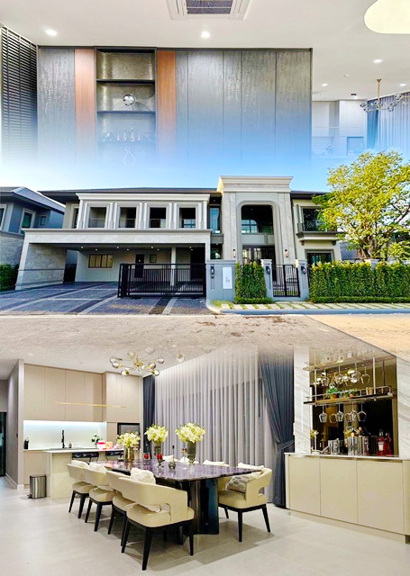 แกรนด์บางกอก บูเลอวาร์ด กรุงเทพกรีฑา 6นอน  RIS School ให้เช่าคฤหาสน์สุดหรู ใหม่ ใหญ่ ศรีนครินทร์-ร่มเกล้า นานาชาติเวลลิงตัน 127ตร.วา.