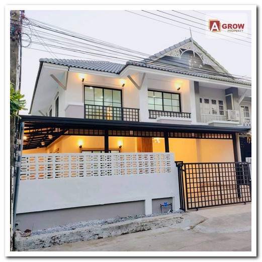 หมู่บ้านพฤกษา 12 ถนนเลียบคลอง 3 ปทุมธานี ตกแต่งพร้อมอยู่