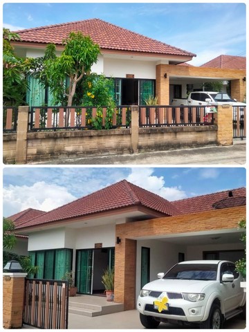 ขายบ้านเดี่ยว ชั้นเดียว หมู่บ้านโชติกาโนเวลตี้ อ.พานทอง จ.ชลบุรี พื้นที่ 60ตรว.