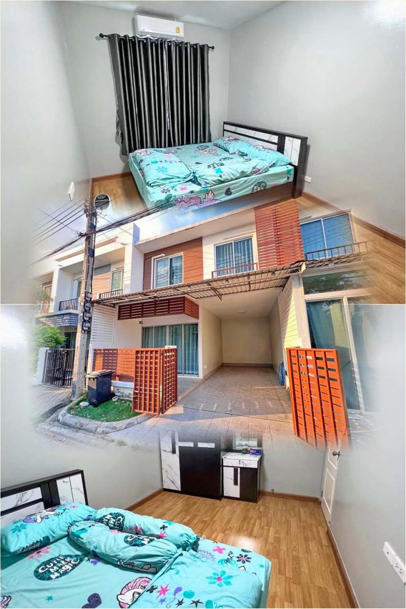 ทาวน์เฮาส์หรู 2 ชั้น พร้อมเฟอร์ ครัวบิ้วท์อิน ลาดปลาเค้า 1.2 กม.3 นอน 2 น้ำ 17 ตร.วา.140 ตร.ม. 