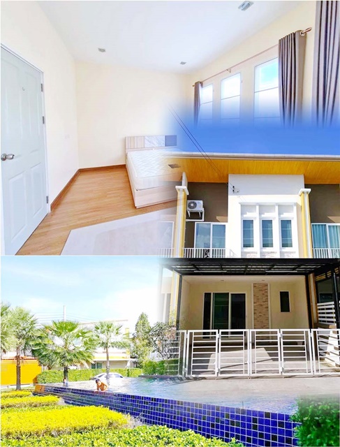 กิ่งแก้ว 27-33 เดอะ พาซิโอ มอลล์ 3.6 กม. ARL สุวรรณภูมิ 2.5กม. 4นอน  รพ.จุฬารัตน์9 แอร์พอร์ต 1.4 กม.ให้เช่าทาวน์เฮาส์ 2ชั้น 3น้ำ 22ตร.วา.