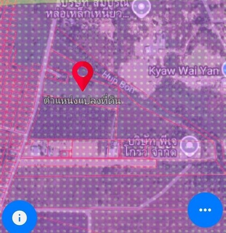 ขายที่ดินผังม่วงศรีราชาชลบุรี พื้นที่สีม่วงลาย   บนเนื้อที่  21 ไร่ ที่ดินมีไฟฟ้า3​ เฟส