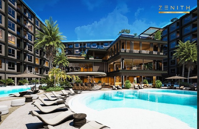 คอนโดหรู Zenith Pattaya - Wellness Lifestyle Condominiumรายละเอียดโครงการ:- โครงการบนที่ดิน 6 ไร่ (9,600 ตร.ม.)- อาคาร 7 ชั้น 3 อาคาร- 582 ยูนิต เพดานสูง- ดีไซน์สไตล์ญี่ปุ่นผสมผสานความหรูหรา- ยูนิตชั้น 1 เชื่อมต่อสระว่ายน้ำโดยตรงสิ่งอำนวยความสะดวกระดับเวิลด์คลาส:- สระว่ายน้ำขนาดใหญ่ท่ามกลางสวนเขตร้อน- Onsen อ่างน้ำร้อนกลางแจ้ง- ฟิตเนส TechnoGym- โยคะสตูดิโอ- สระว่ายน้ำสำหรับเด็ก- พูลบาร์- ล็อบบี้หรูทำเลศักยภา