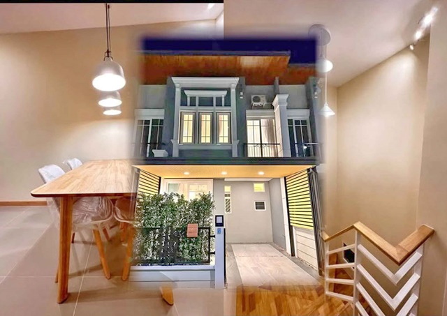 อิมพีเรียลเวิลด์  BTSสำโรง 1.1กม.บ้านตกแต่งใหม่ ทาวน์เฮาส์ 2 ชั้น 18 ตร.วา. 3นอน 2น้ำ จัดเต็มเฟอร์ รร.นานาชาตินิรันต์รัตน์ 2.9 กม.