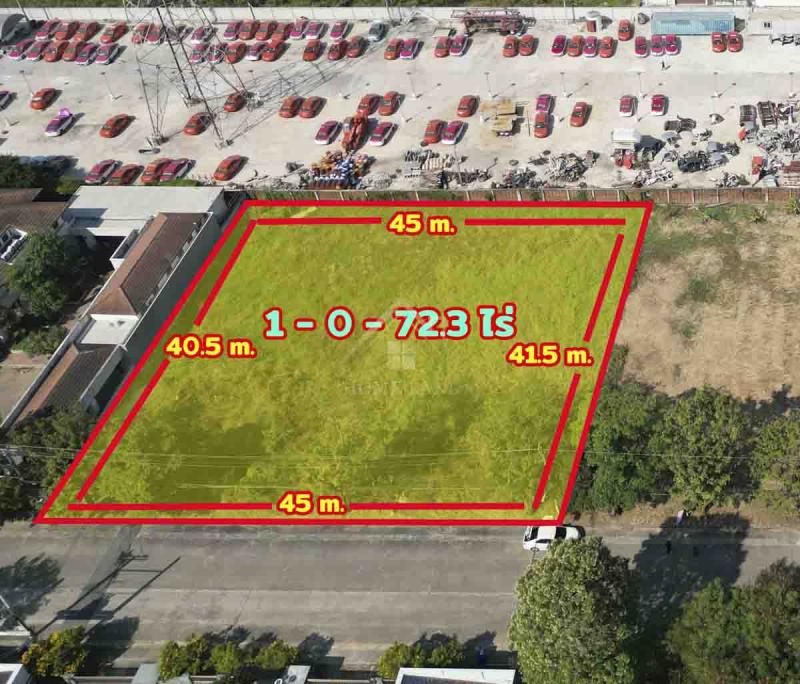 ที่ดินเปล่า 1-0-72.3 ไร่ แปลงถนนเมนในหมู่บ้าน บ้านและสวนลากูน ตลิ่งชัน