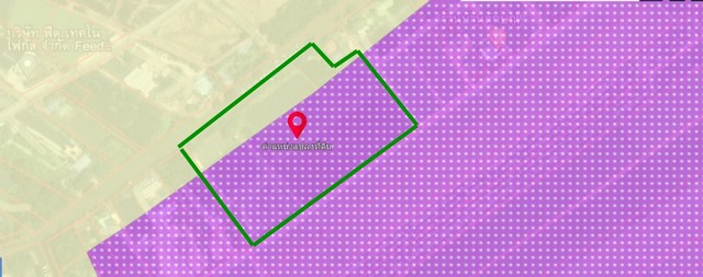 ขายที่ดินติดคลอง ผังเมืองสีม่วงลายจุด 23 ไร่  ต.ประเวศ อ.บ้านโพธิ์ จ.ฉะเชิงเทรา