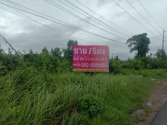 ขายที่เปล่าติดถนนสุขุมวิท หน้ากว้างติดถนนมีถนนรอบด้าน