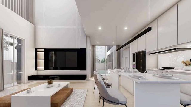 พูลวิลล่าสร้างใหม่ สไตล์โมเดิร์น เรียบหรู โซนสุเทพ