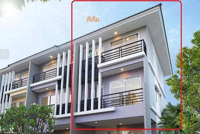 หลังเซ็นทรัลพระราม2 480ม. BigC ให้เช่าบ้าน 3ชั้น หลังมุม 32ตร.วา. 260ตร.ม. รร.นานาชาติเบซิส กรุงเทพฯ 450ม.  3นอน