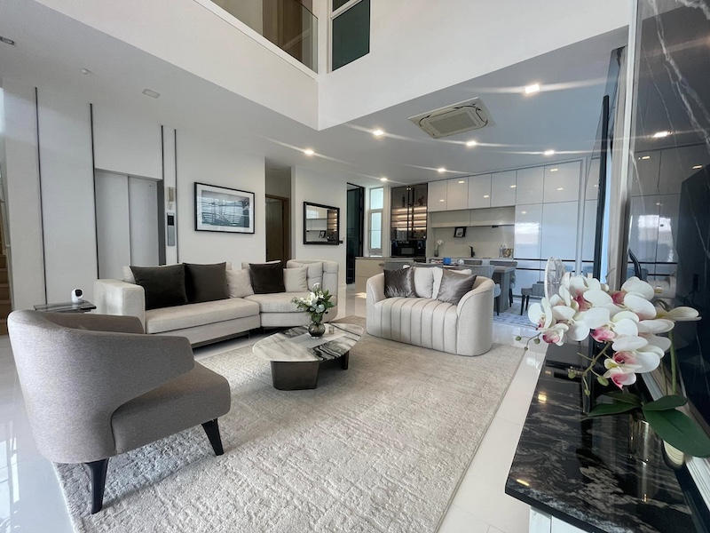 BH3510 ให้เช่าบ้านเดี่ยว 3 ชั้นสุดหรู โครงการ VIVE เอกมัย-รามอินทรา พร้อมลิฟต์โดยสาร ตกแต่งครบ พร้อมเข้าอยู่