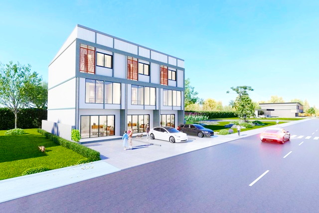 ให้เช่า อาคารพาณิชย์ 3 ชั้น พร้อมใช้งาน 27ตรว. อาคารพาณิชย์ ปิยะเวชช์ บ่อวิน 3.5กม.ตั้งอยู่หน้าหมู่บ้านใหญ่ 230ตรม.