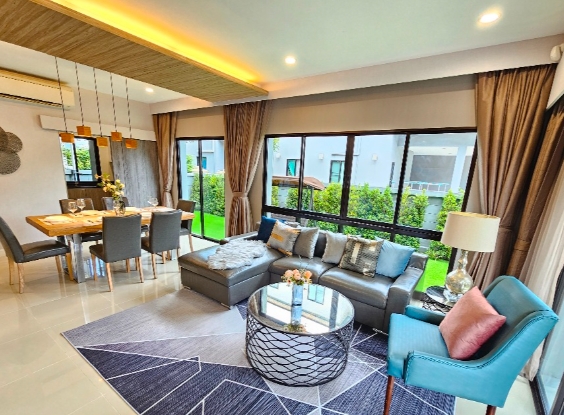 ให้เช่าบ้านเดี่ยว ลุมพินี สวนหลวง ร9  4 นอน 4 น้ำ มี ห้องแม่บ้าน