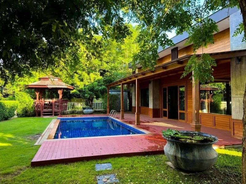 โซนหางดง ให้เช่า 40,000 บาท/เดือน ขาย 6.9​ ล้าน #พูลวิลล่า 183 ตรว. #น้ำแพร่ #ดอยคำฮิลล์ไซด์2 บ้านชั้นเดียว ภายในบิ้วอินไม้สัก