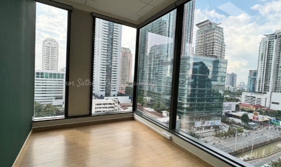 BR 1404 ให้เช่าพื้นที่สำนักงาน 122 ตรม ย่านสีลม บางรัก สาทร Kronos Sathorn Office Building ใกล้ BTS ศาลาแดง