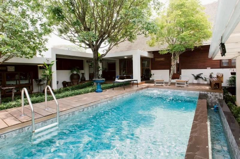 บ้านพูลวิลล่าใช่เช่ารายวัน/ระยะยาว 100,000 บาท/เดือน #ท่าศาลา #อำเภอเมือง ตกแต่งสวย #เฟอร์นิเจอร์ครบ บรรยากาศดี พร้อมให้เข้าอยู่ได้ทันที 