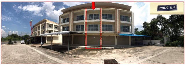 ขายอาคารพาณิชย์ 3 ชั้น หมู่บ้านทรัพย์มณี ตำบลหมอนนาง อำเภอพนัสนิคม ชลบุรี 