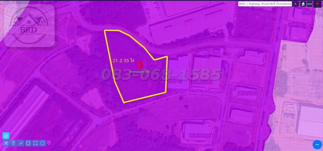 ขายที่ดินสี่ม่วงเข้มสร้างโรงงาน บ่อวิน เนื้อที่ 21-2-55 ไร่ ขายไร่ละ 10.5 ล้าน บ่อวิน ศรีราชา ชลบุรี