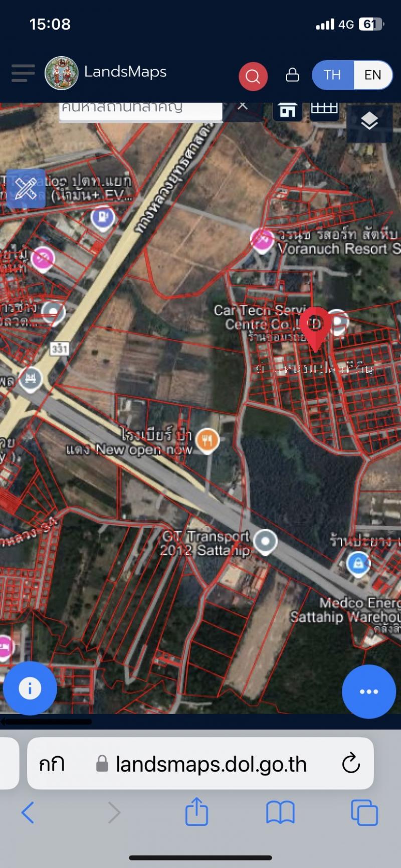 ขายที่ดินเปล่า  เนื้อที่ 100 ตารางวา ทำเลดี อำเภอสัตหีบ จังหวัดชลบุรี