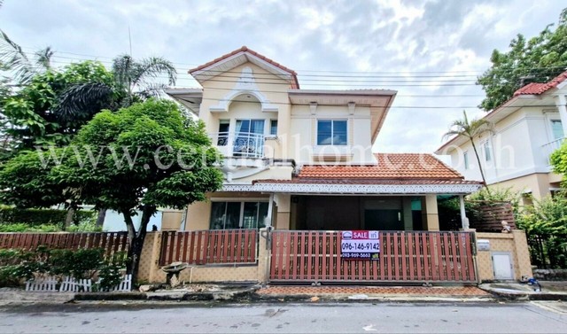 ฺB1 บ้านเดี่ยว บ้านมณีรินทร์ พาร์ค 2  รังสิต - ปทุมธานี หลังริม ใกล้สวน 