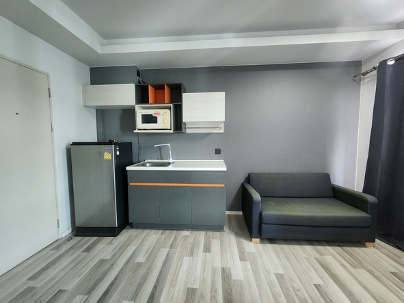 คอนโด ให้เช่า อีส พระราม 2 (EASE Rama II) พื้นที่ใช้สอย 26 ตารางเมตร เฟอร์ครบ วิวสวน