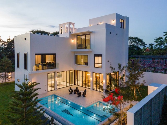 พูลวิลล่าส่วนตัว สไตล์โมเดิร์น ตกแต่งหรูหรา โซนสันทราย 