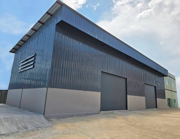 ให้เช่าโกดังสร้างใหม่ ต.ท่าทราย อ.เมือง จ.สมุทรสาคร พื้นที่1 ไร่