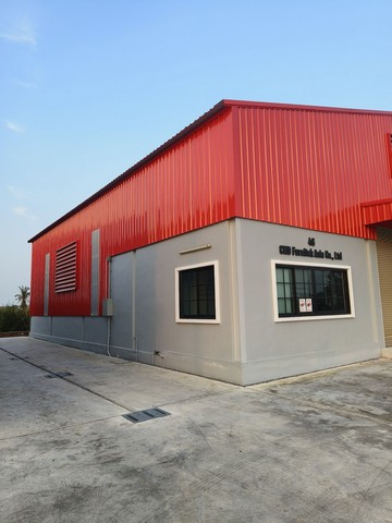 ให้เช่าโกดังสร้างใหม่มีออฟฟิศด้านใน 1 ห้อง ติดถนน 345 เชิงสะพานคลองลากฆ้อน บางบัวทอง 