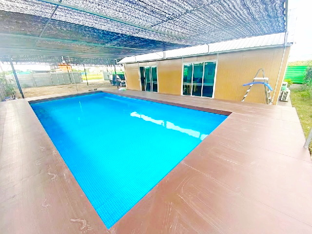 APL สุวรรณภูมิ 2.2 กม. หลวงแพ่ง 182 ตร.วา.ให้เช่า Pool Villa บ้าน 6 แอร์ 4 นอน  ม.พระจอมเกล้าลาดกระบัง 4กม. เฟอร์ เครื่องใช้ไฟฟ้าครบ4 น้ำ