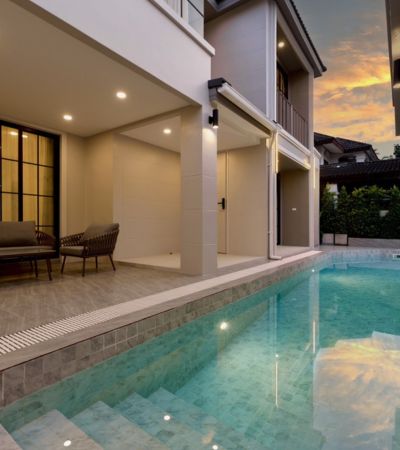 พูลวิลล่าหรูใจกลางเมืองเชียงใหม่ (แม่เหียะ) บ้านเดี่ยวสไตล์โมเดิร์น เฟอร์นิเจอร์บิวท์อินทั้งหลัง
