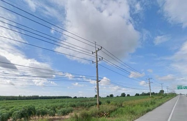 ขายที่ดินสีม่วงลาย  ติดถนน 331 มาบเอียง เขาคันทรง ชลบุรี  FP-L0466