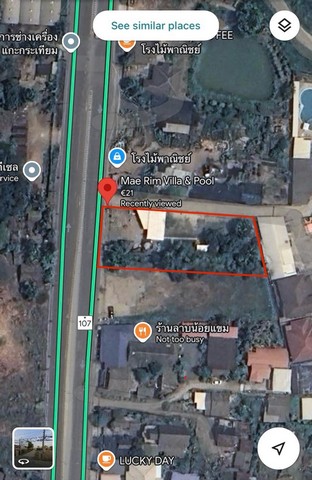 ขายที่ดินติดถนนหลวงหมายเลข 107 อำเภอแม่ริม จังหวัดเชียงใหม่ เนื้อที่ 3 งาน 49 ตารางวา