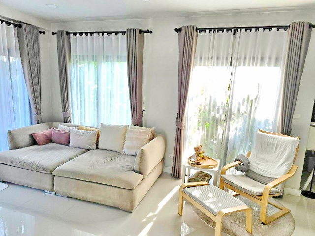 หลังมุมไม่ติดใคร บางนา-กม.12 สนามบินสุวรรณภูมิ 8กม.3นอน ให้เช่าบ้านเดี่ยว 2 ชั้น 50 ตร.วา. 200 ตร.ม.