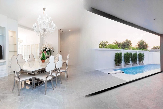 ให้เช่าคฤหาสน์  5นอน พูลวิลล่าหรู 3 ชั้น 8แอร์ ติดสนามกอล์ฟ อมตะสปริงคันทรีคลับ ตลาดรัตนากรอมตะ  2 กม.  92ตรว. 450ตรม. 6น้ำ 5จอดรถ เงียบสงบ