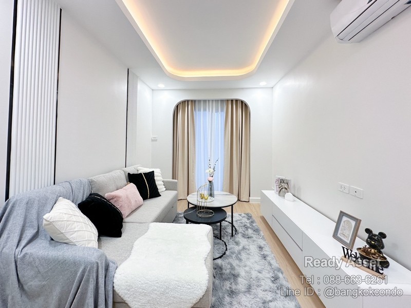 S68-01-004 ขายคอนโด รีโนเวทใหม่ทั้งห้อง ตกแต่งสวยน่าอยู่ ซิตี้โฮม รัชดา ปิ่นเกล้า ห้อง 42.09 ตรม มีเฟอร์นิเจอร์ครบ ครัวบิ้วอินให้