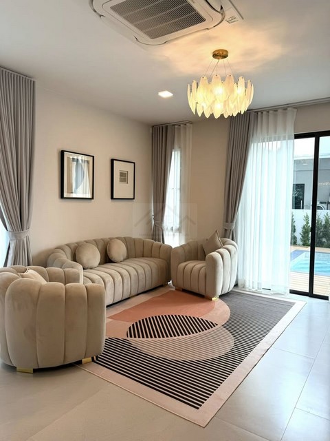 ให้เช่าบ้านเดี่ยว Pool Villa 2 ชั้น 110 ตรว. โครงการมัณฑนา บางนา กม 15 MANTANA Bangna km 15 หลังใหญ่ติด Lake