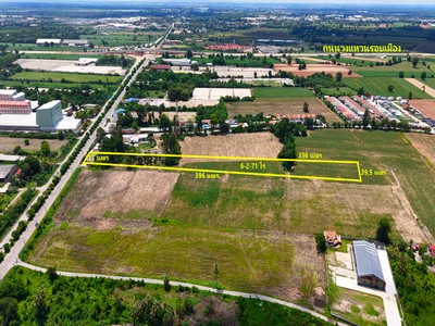 ขายที่ดินเปล่า ผังเมืองสีม่วง ขนาด 6 ไร่ 2 งาน 71 ตารางวา (2,671 ตร.ว.) ติดถนนราชสีมา–โชคชัย เส้นโลจิสติกส์สายหลักของภาคอีสาน